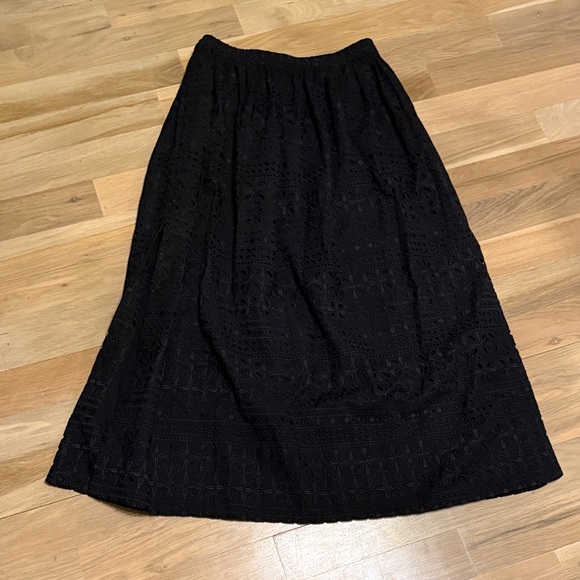 J. Crew Side-Slit Maxi Skirt in Eyelet - Picture 2 of 5